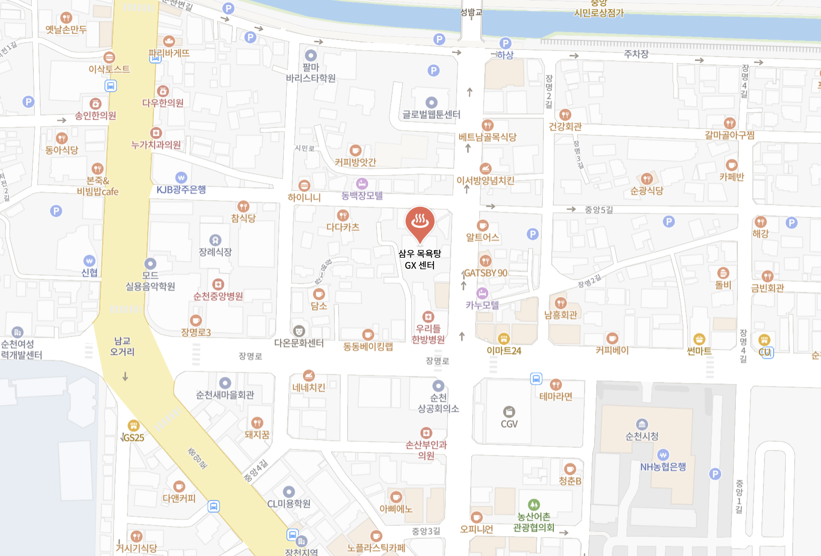 삼우GX 네이버 지도 위치